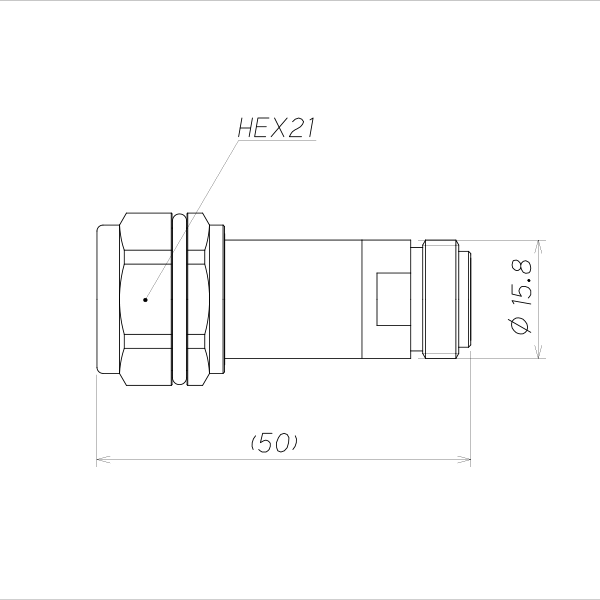 50Ω　N型シンプル固定減衰器