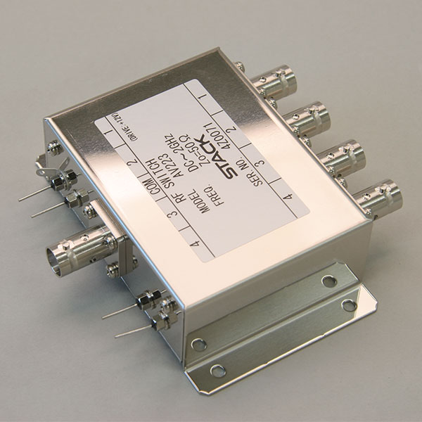 AV223 - （同軸切換器｜BNC型）：高性能同軸4切換器(DC12V駆動型)<br